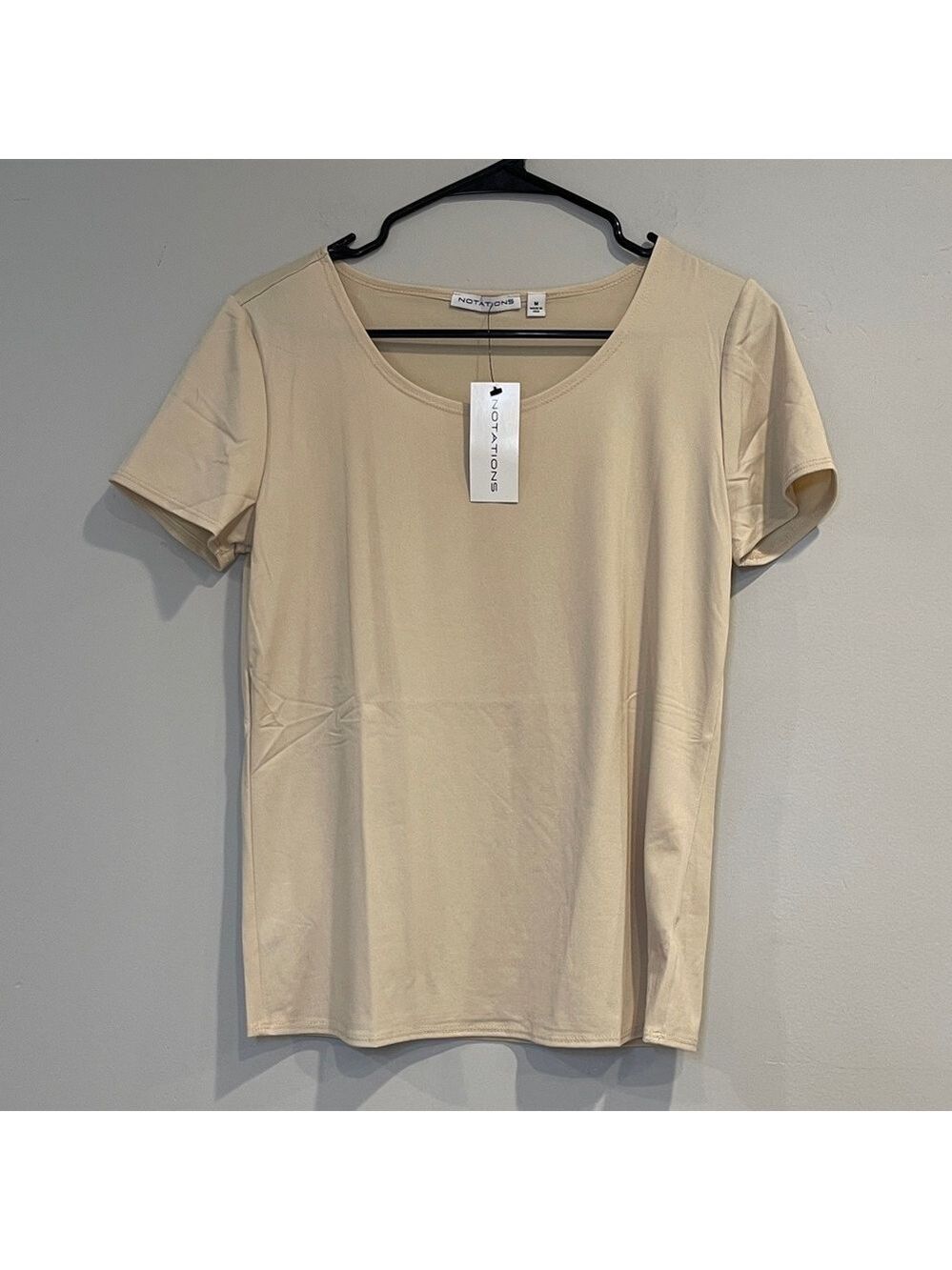 Notations Beige Short Sleeve Tee
